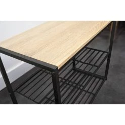 3 Tier Shoe Rack Black Metal with Natural Wood - Brightroom™ -Brightroom shop GUEST 013d69be 4814 4e67 a4fd 7c871da78098