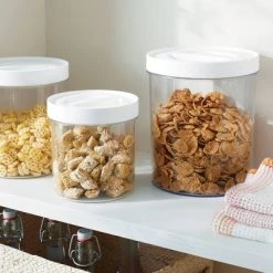 3pc Round Airtight Canister Set White - Brightroom™