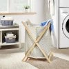 Wooden X-Frame Double Hamper Gray Diamond Print - Brightroom™