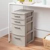 4 Drawer Weave Tower Dark Gray - Brightroom™