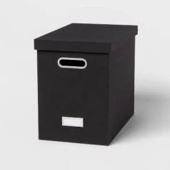 Canvas Hanging File Organizer with Lid - Brightroom™ Black -Brightroom shop GUEST 1d10b2c8 fa72 4eb5 95a2 73a96e85842a