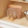 Wood 4 Slot Cutting Board Pan Lid Organizer Yellow - Brightroom™ -Brightroom shop GUEST 20780955 c019 40e8 b79b 2ddfb2406400
