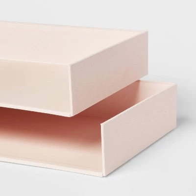 Canvas Letter Tray Organization Set of 2 - Brightroom™ Gray 4 Canvas Letter Tray Organization Set of 2 - Brightroom™ Gray - Image 2