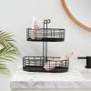 2 Tier Divided Wire Basket with Wood Handle Black - Brightroom™ -Brightroom shop GUEST 3070ab8f 7d9d 407e 901a fba4283d4f88