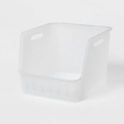 Wave Open Front Bin - Brightroom™ White -Brightroom shop GUEST 37a16efe 9129 429b 9348 b7894b076100