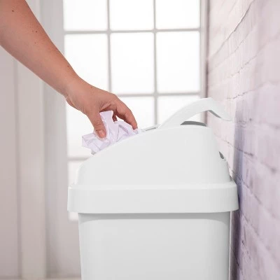 13gal Swing Top Waste Basket White - Brightroom™ 5 13gal Swing Top Waste Basket White - Brightroom™ - Image 3