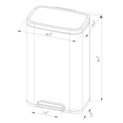 45L Rectangular Step Trash Can - Brightroom™ Gold -Brightroom shop GUEST 4a2ac669 6c4c 4843 a3d3 992611e508bc