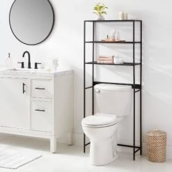 Brightroom shop 24 Over The Toilet Storage Black Metal - Brightroom™