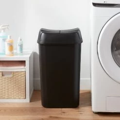 13.3gal Pivot Lid Waste Can Black - Brightroom™