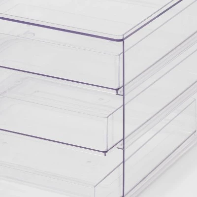 All Purpose 3 Drawer Storage Clear - Brightroom™ 4 All Purpose 3 Drawer Storage Clear - Brightroom™ - Image 2