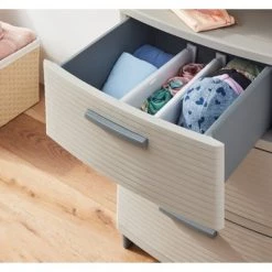 Set of 2 Plastic Drawer Dividers White - Brightroom™