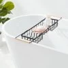 Metal Bathtub Caddy with Wood Handles - Brightroom™ Matte Black