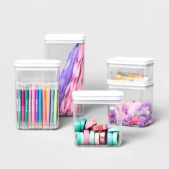 5pc Airtight Canister Set White - Brightroom™ -Brightroom shop GUEST 75a906c5 1fe8 4010 80cc f98d2478457d