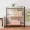 Folding 3 Shelf Black Metal with Natural Wood Shelves - Brightroom™ -Brightroom shop GUEST 83759bf9 22db 43ca 81e3 4790c0e7a7c3