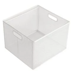 10" x 14" x 13.25" Mesh Crate File Box White - Brightroom™