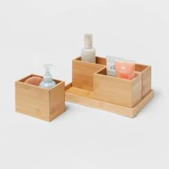 11.25" x 7" x 4.5" Modular Bamboo Vanity Organizer with Magnetic Strip - Brightroom™ -Brightroom shop GUEST 98293bdb 3a57 4e34 9cc7 1a9571db3738