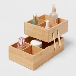 10" x 6" x 5" Hinged Bamboo Countertop Organizer - Brightroom™ -Brightroom shop GUEST 9a00d1bf af05 4d94 820a 9a23cfe2b211