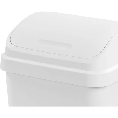 13gal Swing Top Waste Basket White - Brightroom™ 6 13gal Swing Top Waste Basket White - Brightroom™ - Image 4