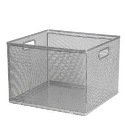 Mesh Crate File Box 10"x14"x 13.25" Silver - Brightroom™