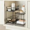 Wood Handle Tiered Vanity Organizer Black - Brightroom™ -Brightroom shop GUEST acb94f14 cef9 4635 a68c 542a1c390384
