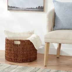 Woven Banana Bark Floor Basket - Brightroom™