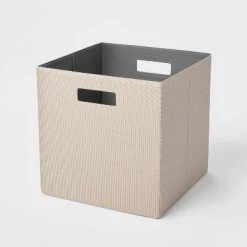 13" x 13" Fabric Bin - Brightroom™ Taupe -Brightroom shop GUEST bd39441c fe3f 4f84 bbce 3d47dbe7b93a