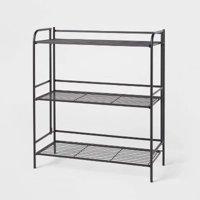 Folding 3 Shelves Black - Brightroom™ 6 Folding 3 Shelves Black - Brightroom™ - Image 4
