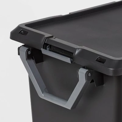 32gal XL Wheeled Latching Storage Tote Black - Brightroom™ 4 32gal XL Wheeled Latching Storage Tote Black - Brightroom™ - Image 2