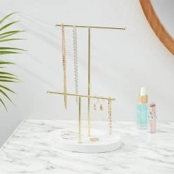 Two Bar Jewelry Organizer Brass - Brightroom™