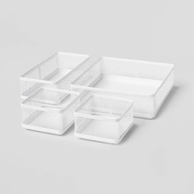 Mesh Desk Organizer White - Brightroom™ 4 Mesh Desk Organizer White - Brightroom™ - Image 2