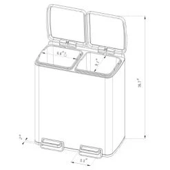 60L Stainless Steel Step Trash and Recycle Can - Brightroom™ 7 60L Stainless Steel Step Trash and Recycle Can - Brightroom™ -Brightroom shop GUEST e7721439 02d4 4cbb 994a 7467bdac2ef2