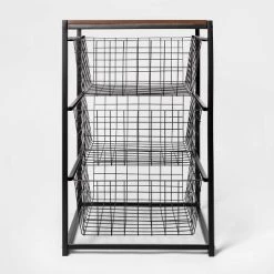 3 Drawer Organizer - Brightroom™ Black Metal With Natural Wood -Brightroom shop GUEST e8dff1a7 14bd 48ad 81e5 30d199752a64