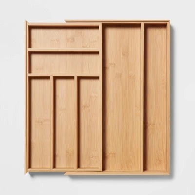 Bamboo 7 Compartment Drawer Organizer Brown - Brightroom™ 5 Bamboo 7 Compartment Drawer Organizer Brown - Brightroom™ - Image 3